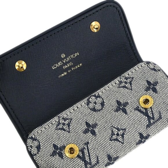 Louis Vuitton Blue Monogram Mini Lin Multicles 4 Key Case - Picture 7 of 12